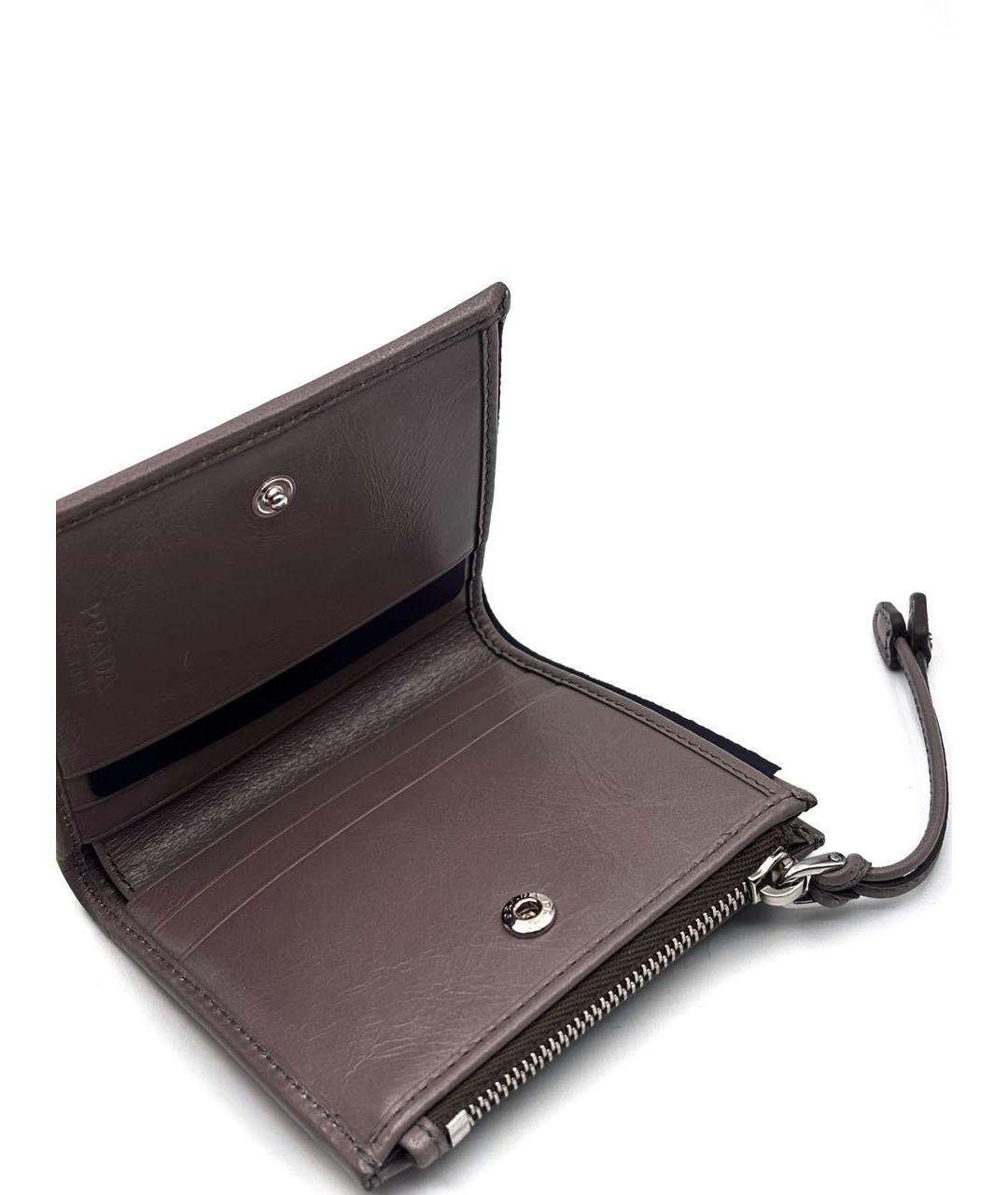 PRADA Коричневый кожаный кошелек, фото 3