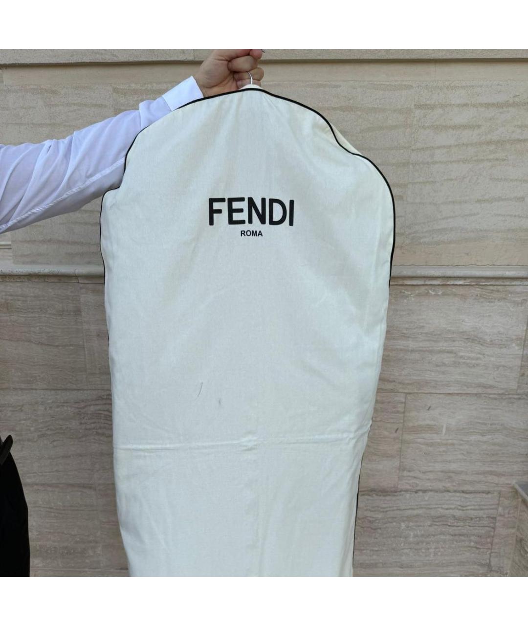 FENDI Серое шерстяное пальто, фото 5