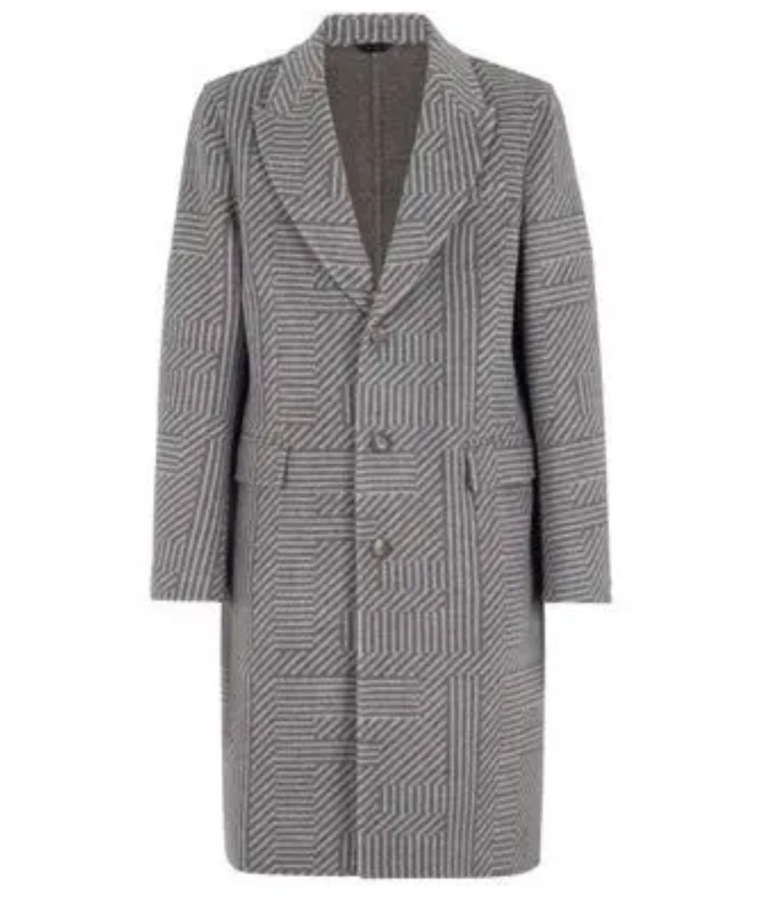 FENDI Серое шерстяное пальто, фото 1