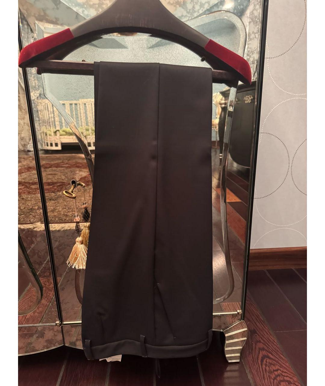 MIU MIU Темно-синий шерстяной костюм с брюками, фото 3