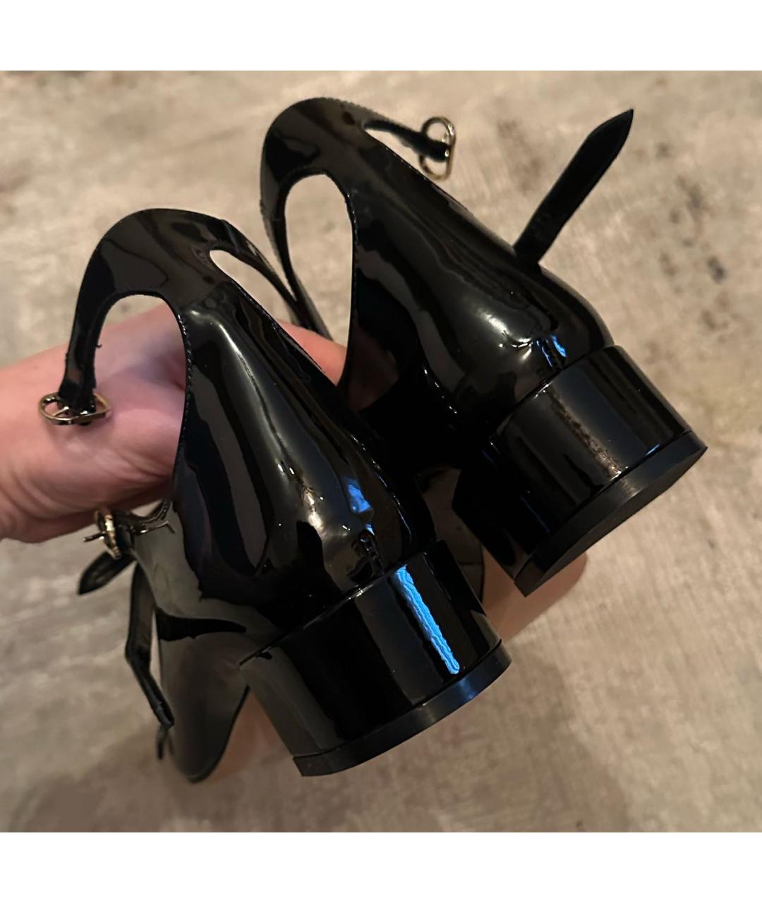 CHRISTIAN DIOR Черные туфли из лакированной кожи, фото 8