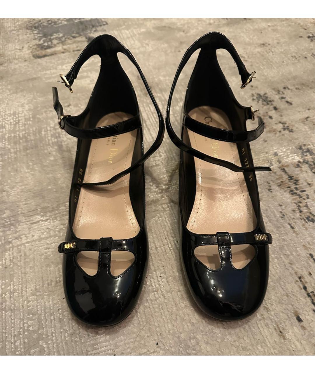 CHRISTIAN DIOR Черные туфли из лакированной кожи, фото 2