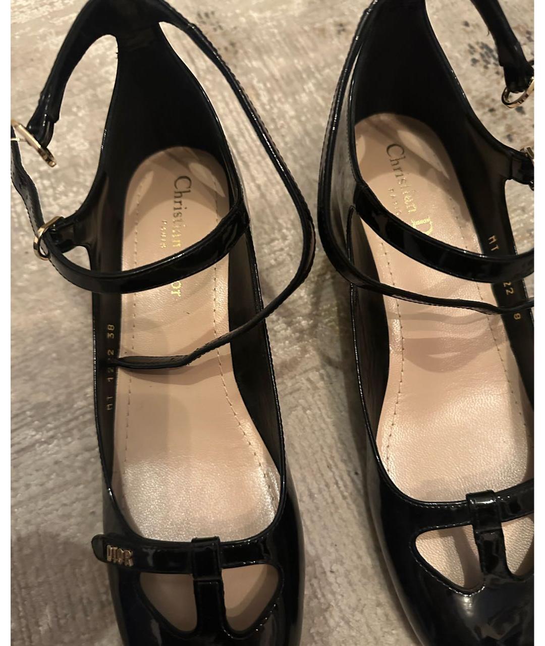 CHRISTIAN DIOR Черные туфли из лакированной кожи, фото 6