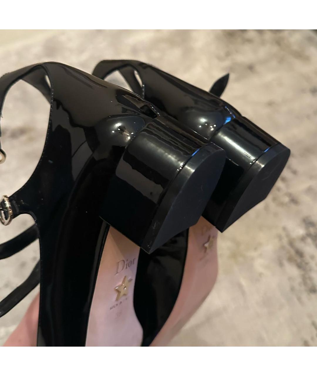 CHRISTIAN DIOR Черные туфли из лакированной кожи, фото 7