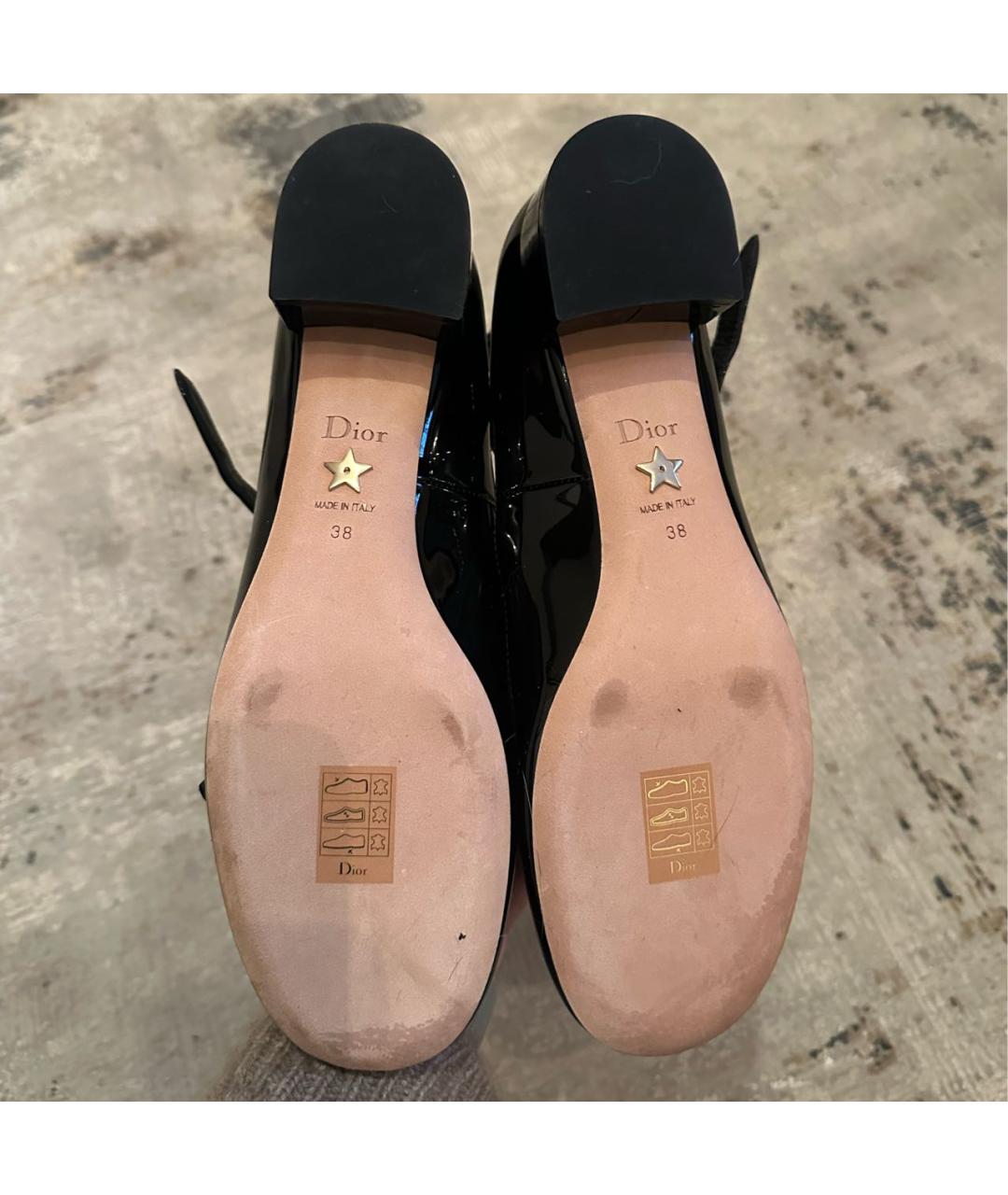 CHRISTIAN DIOR Черные туфли из лакированной кожи, фото 5