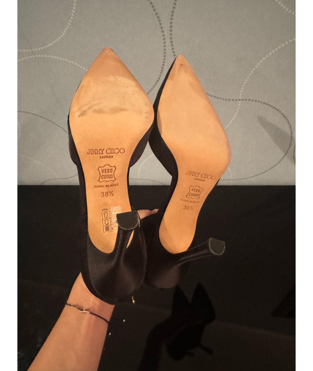 JIMMY CHOO Черные текстильные туфли, фото 5