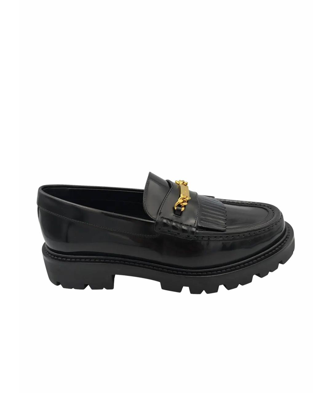 CELINE Черные кожаные лоферы, фото 1