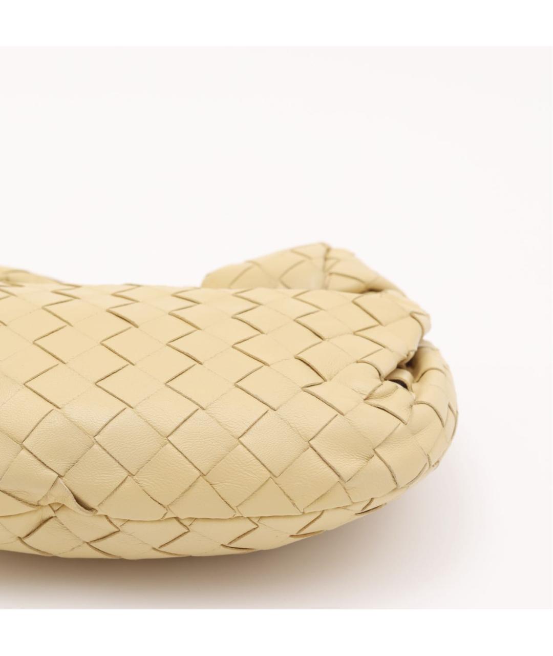 BOTTEGA VENETA Бежевая кожаная сумка с короткими ручками, фото 7
