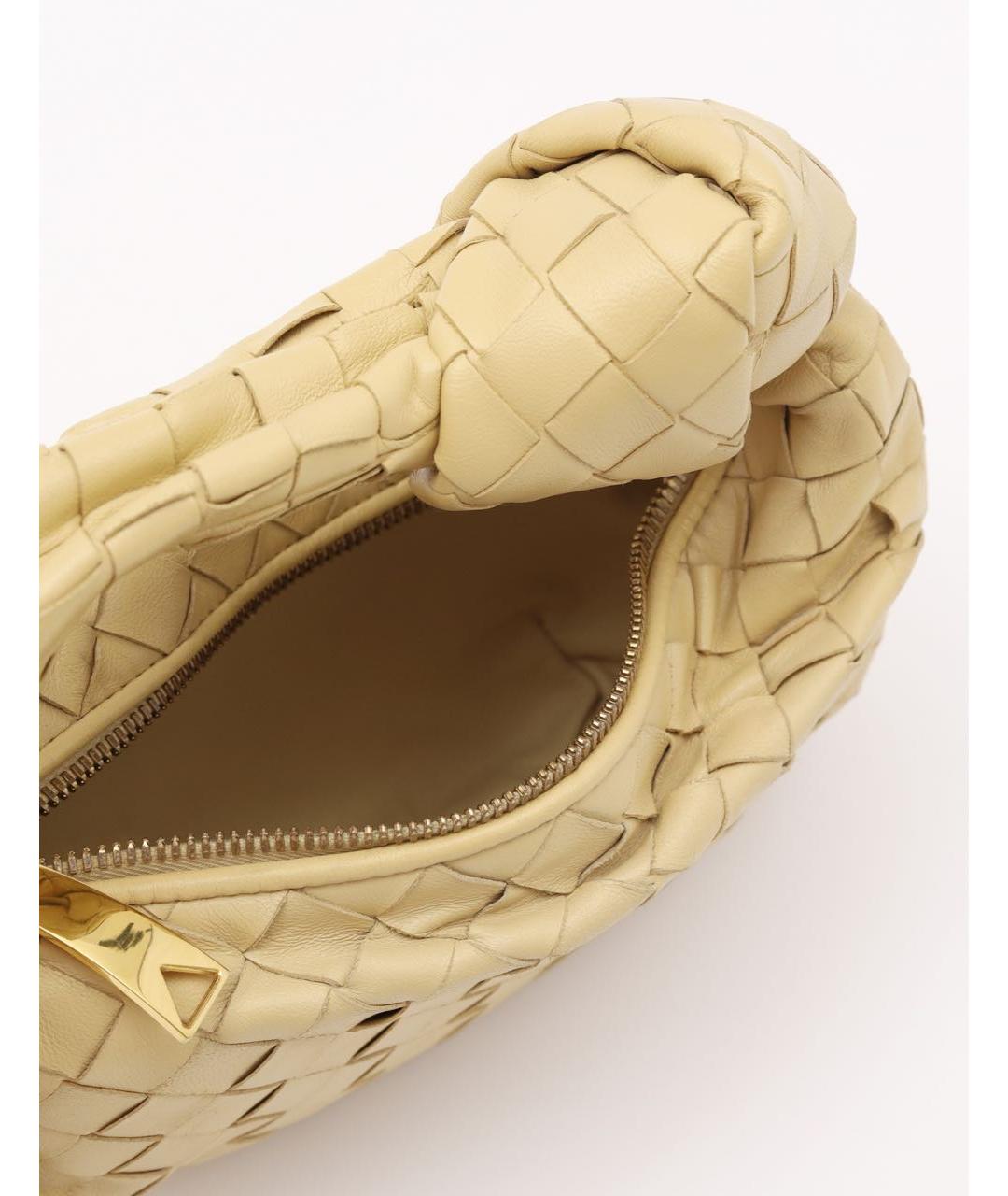 BOTTEGA VENETA Бежевая кожаная сумка с короткими ручками, фото 8