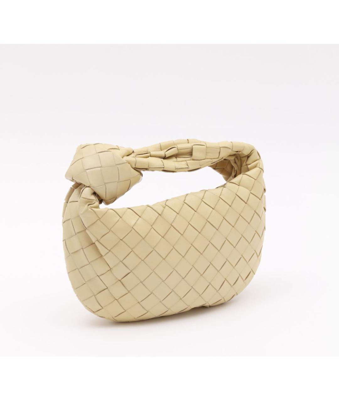 BOTTEGA VENETA Бежевая кожаная сумка с короткими ручками, фото 4