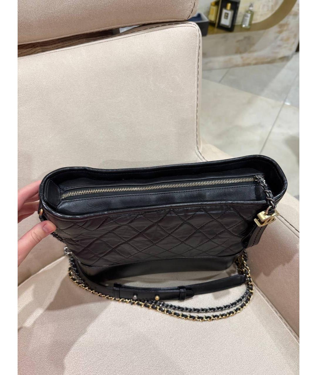 CHANEL Черная кожаная сумка через плечо, фото 4