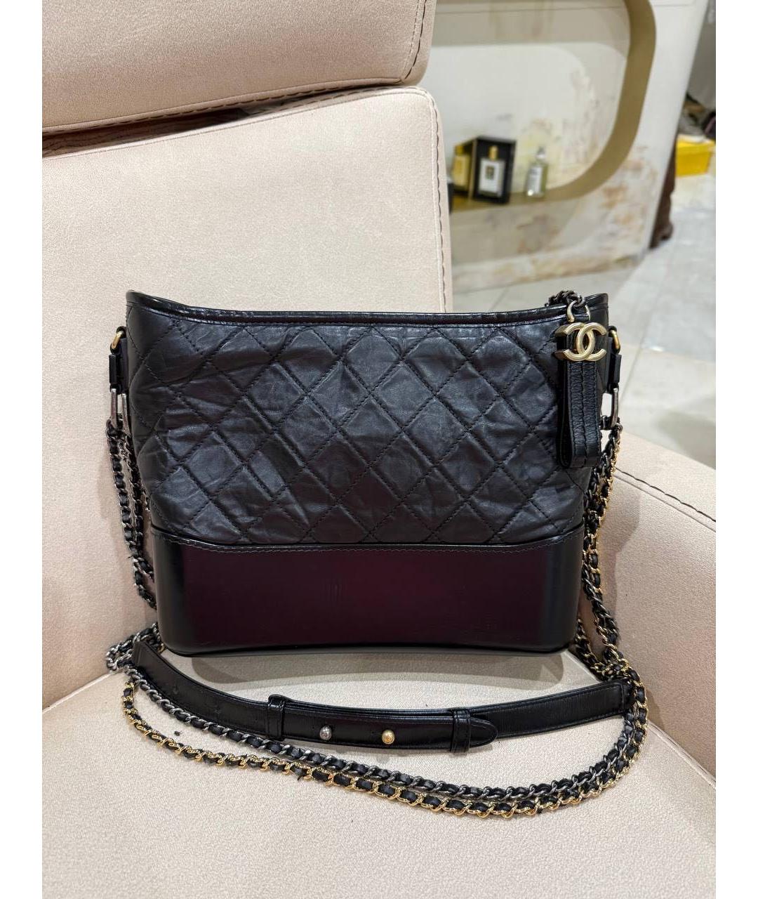 CHANEL Черная кожаная сумка через плечо, фото 5