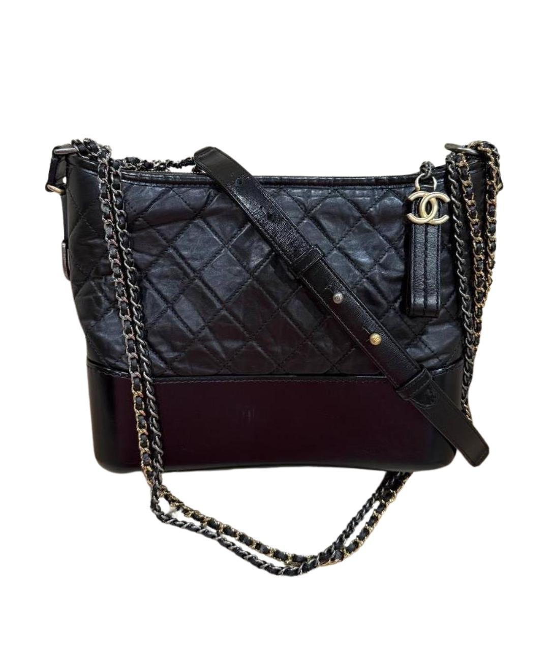 CHANEL Черная кожаная сумка через плечо, фото 1