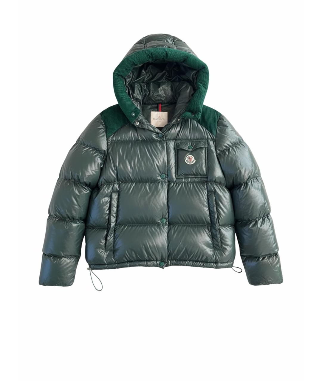 MONCLER Зеленый пуховик, фото 1