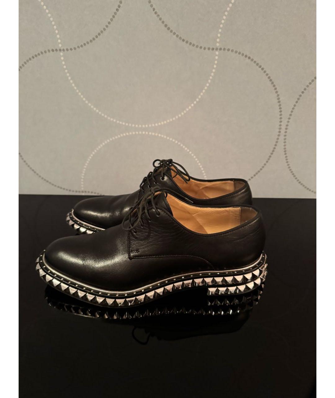 CHRISTIAN LOUBOUTIN Черные кожаные брогги и оксфорды, фото 7