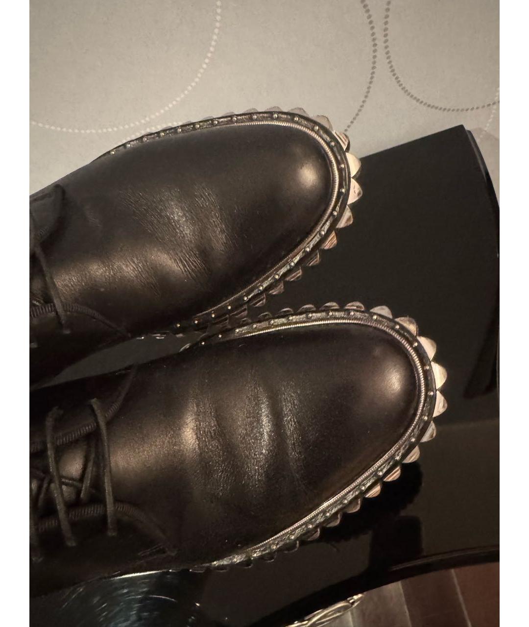 CHRISTIAN LOUBOUTIN Черные кожаные брогги и оксфорды, фото 6