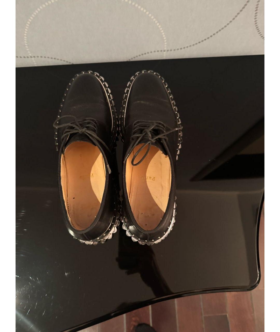 CHRISTIAN LOUBOUTIN Черные кожаные брогги и оксфорды, фото 3