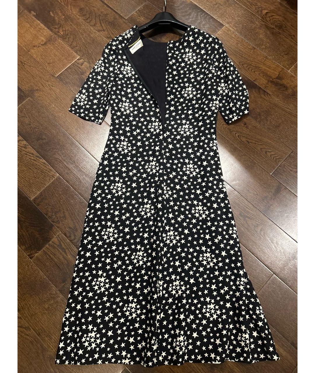 SAINT LAURENT Черное шелковое коктейльное платье, фото 2