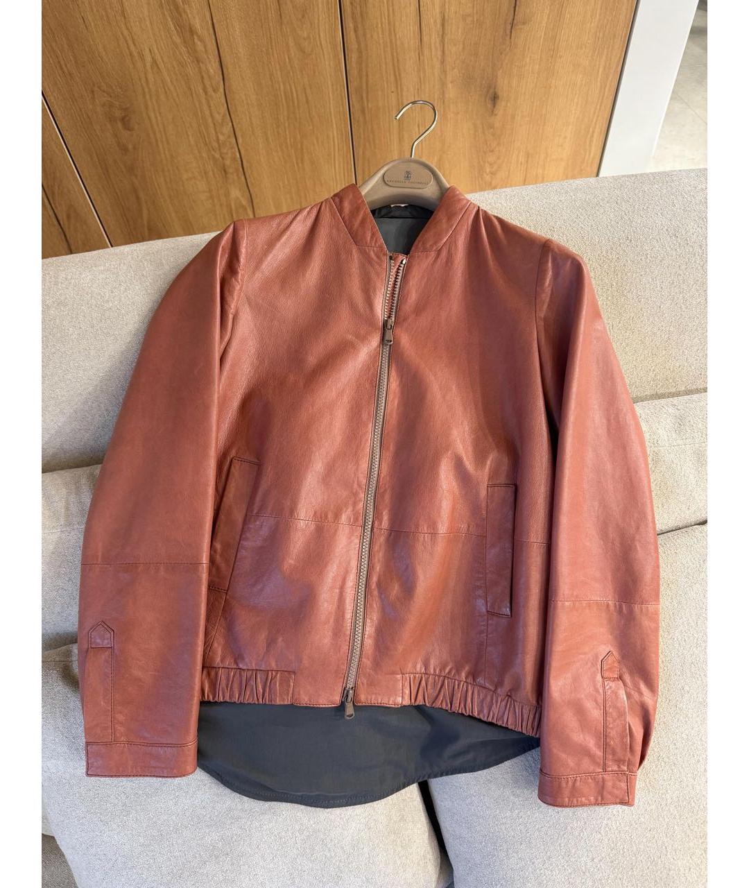 BRUNELLO CUCINELLI Кожаная куртка, фото 3