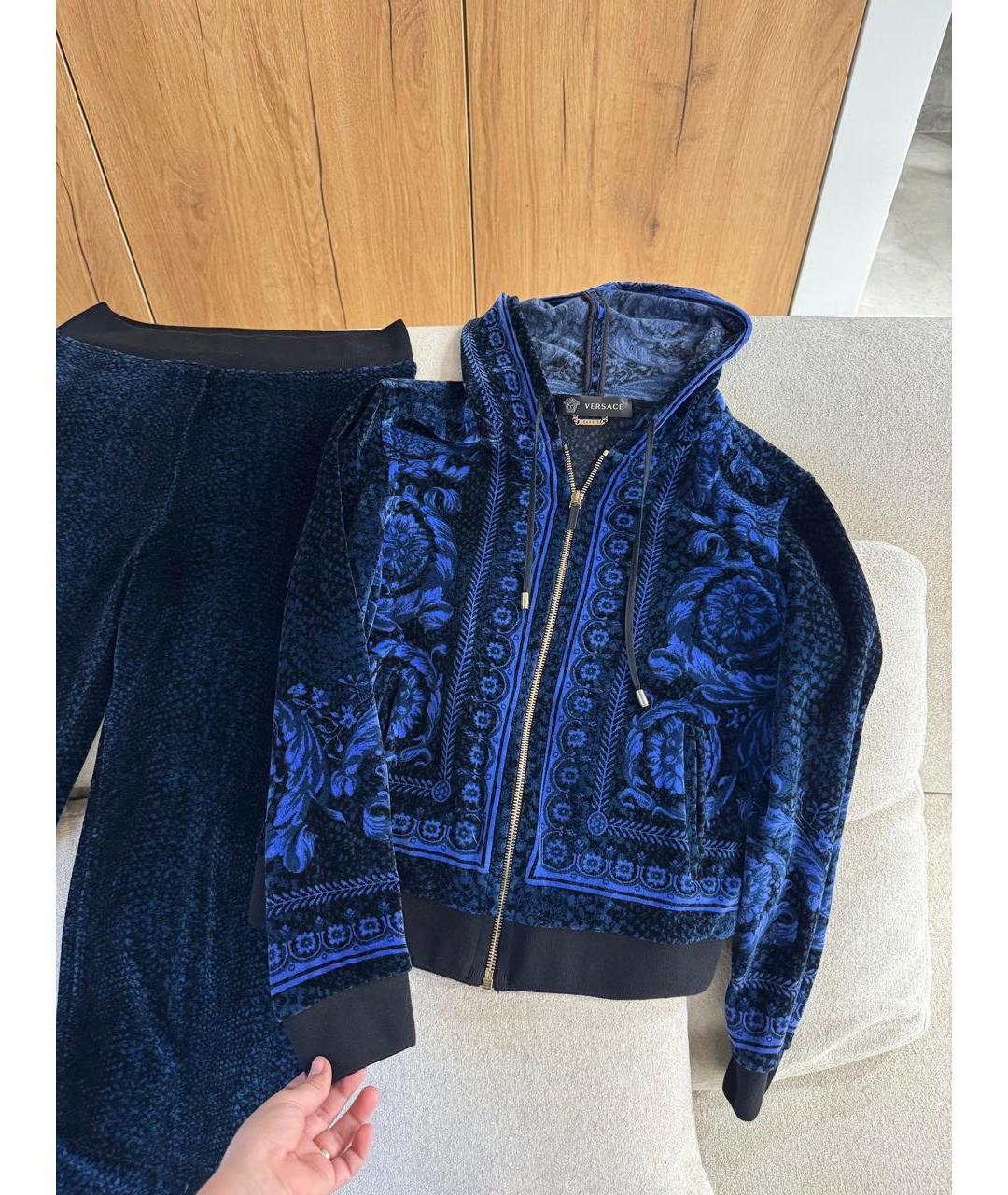 VERSACE Синий костюм с брюками, фото 3