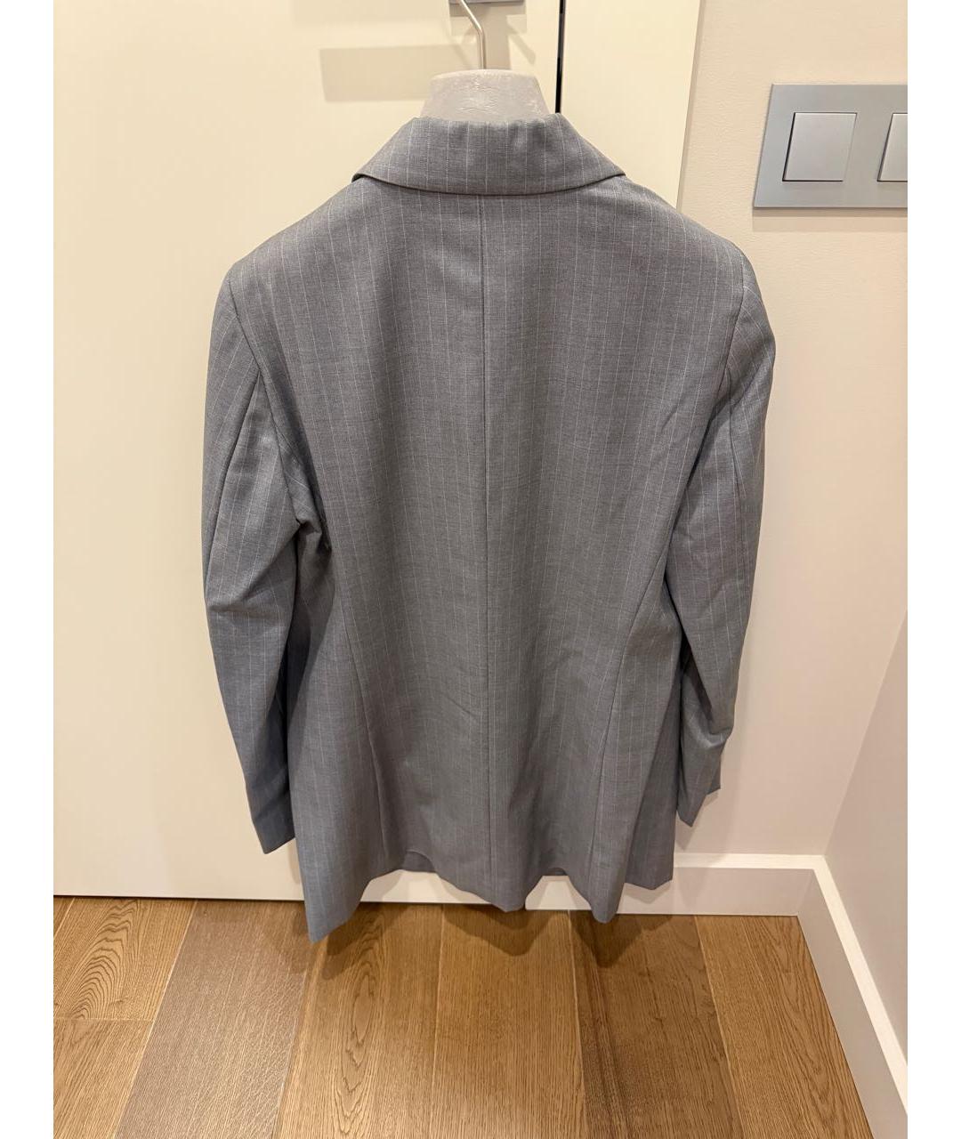 FABIANA FILIPPI Серый шерстяной костюм с брюками, фото 3