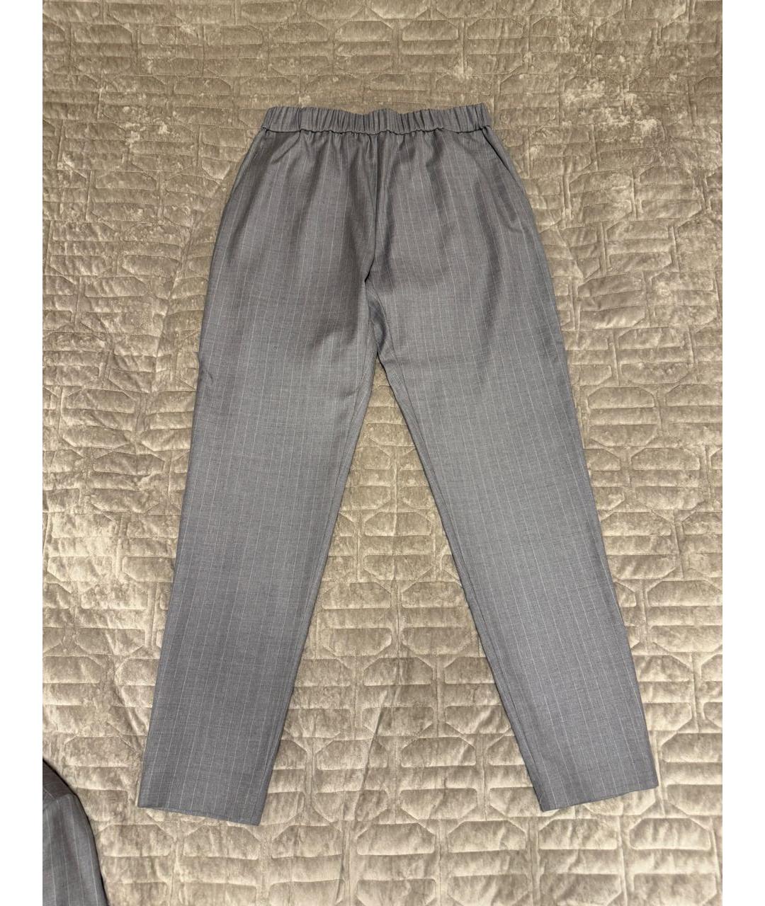 FABIANA FILIPPI Серый шерстяной костюм с брюками, фото 2