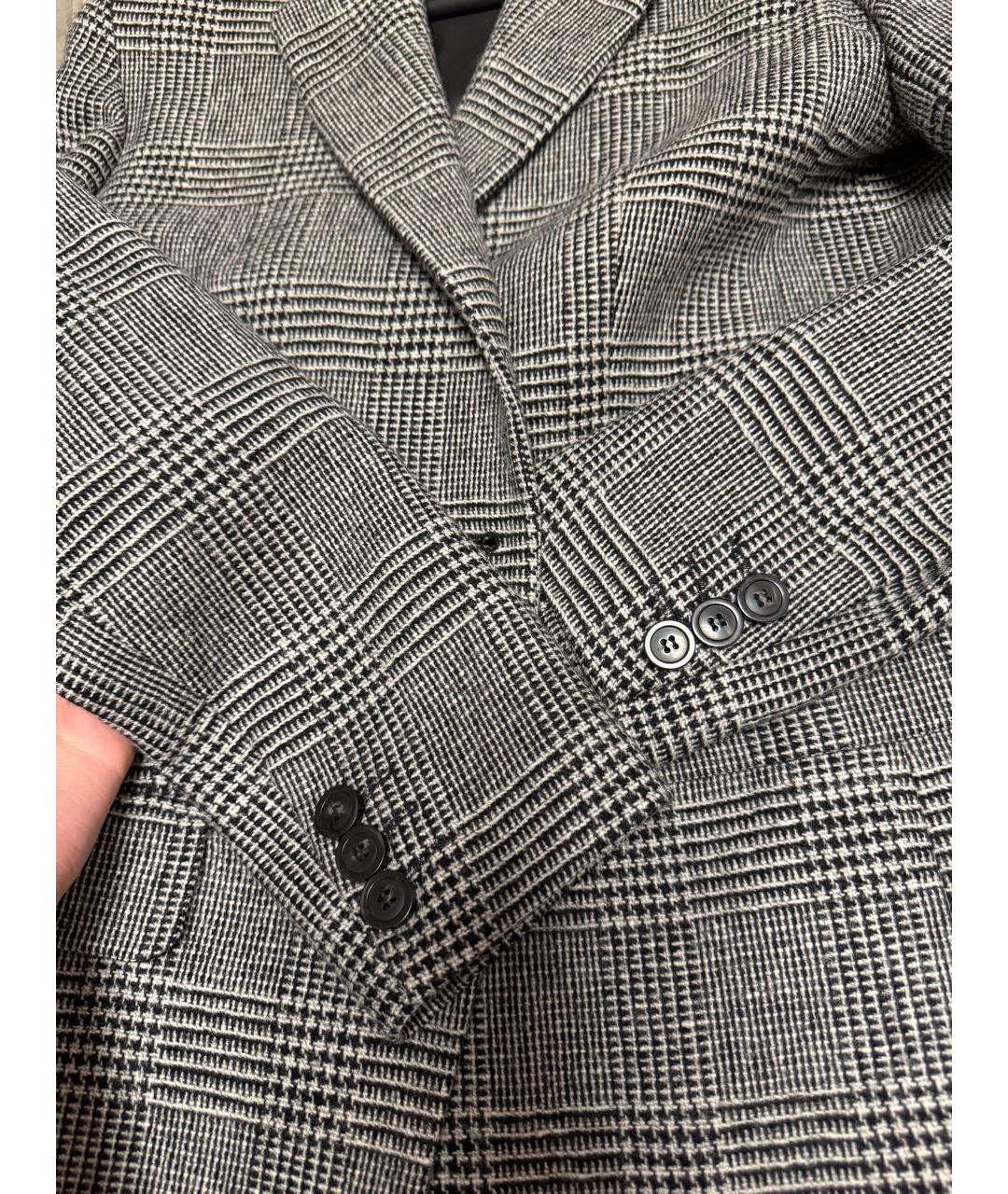 WEEKEND MAX MARA Серый шерстяной жакет/пиджак, фото 5