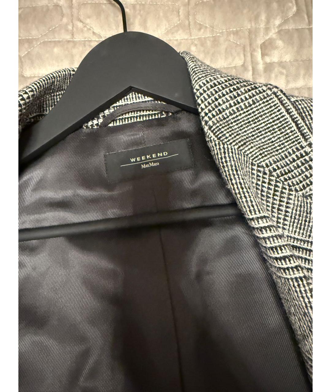 WEEKEND MAX MARA Серый шерстяной жакет/пиджак, фото 3