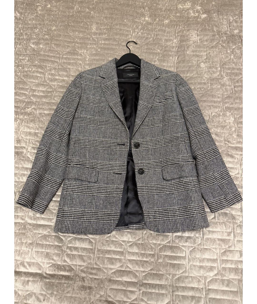 WEEKEND MAX MARA Серый шерстяной жакет/пиджак, фото 6