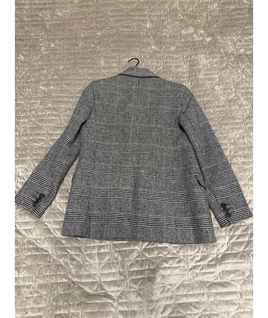 WEEKEND MAX MARA Серый шерстяной жакет/пиджак, фото 2