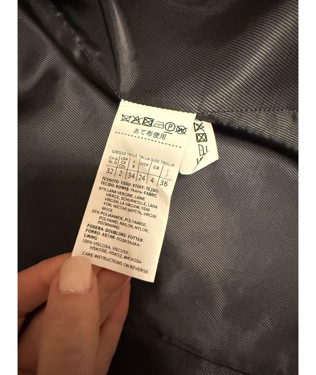 WEEKEND MAX MARA Серый шерстяной жакет/пиджак, фото 4