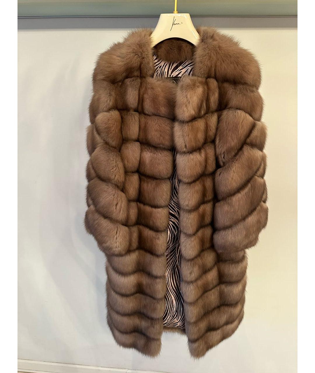 ZILLI Коричневая меховая шуба, фото 2