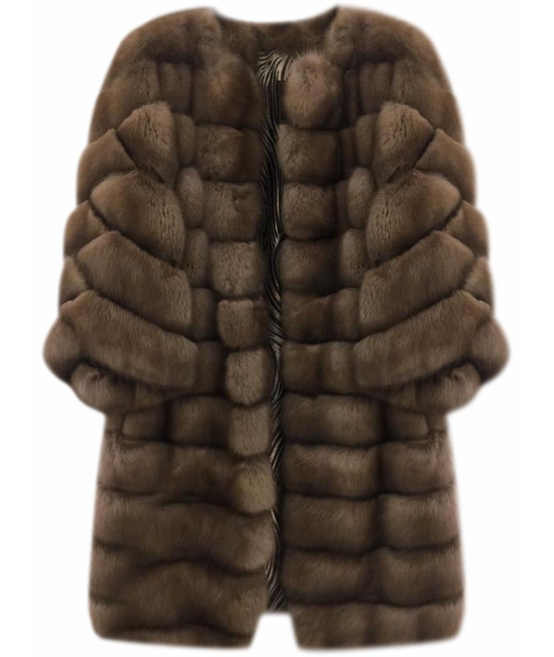 ZILLI Коричневая меховая шуба, фото 1