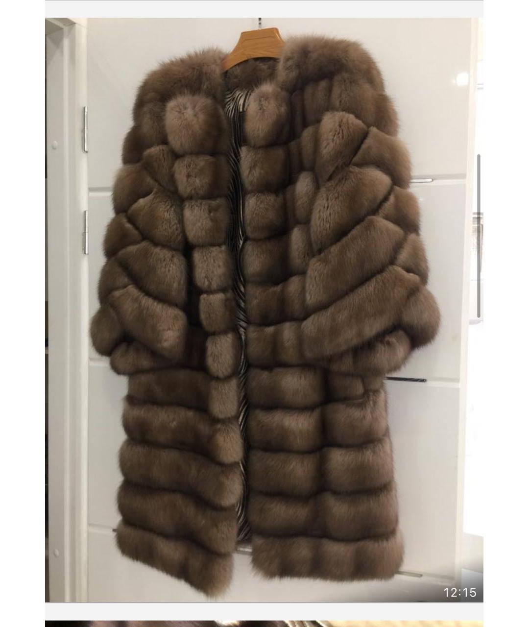 ZILLI Коричневая меховая шуба, фото 8