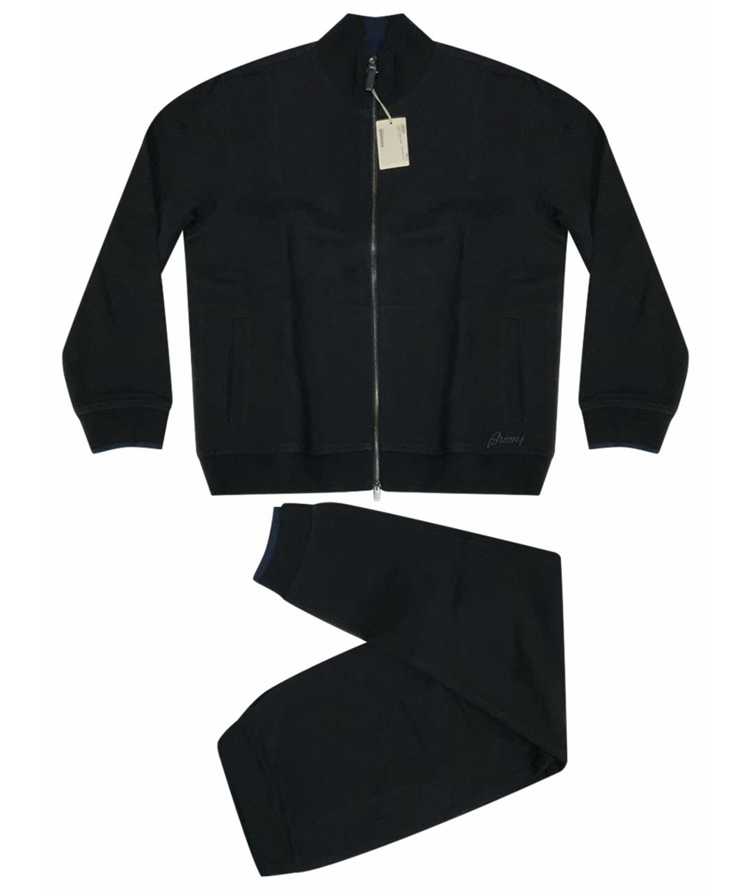 BRIONI Черный хлопковый спортивный костюм, фото 1