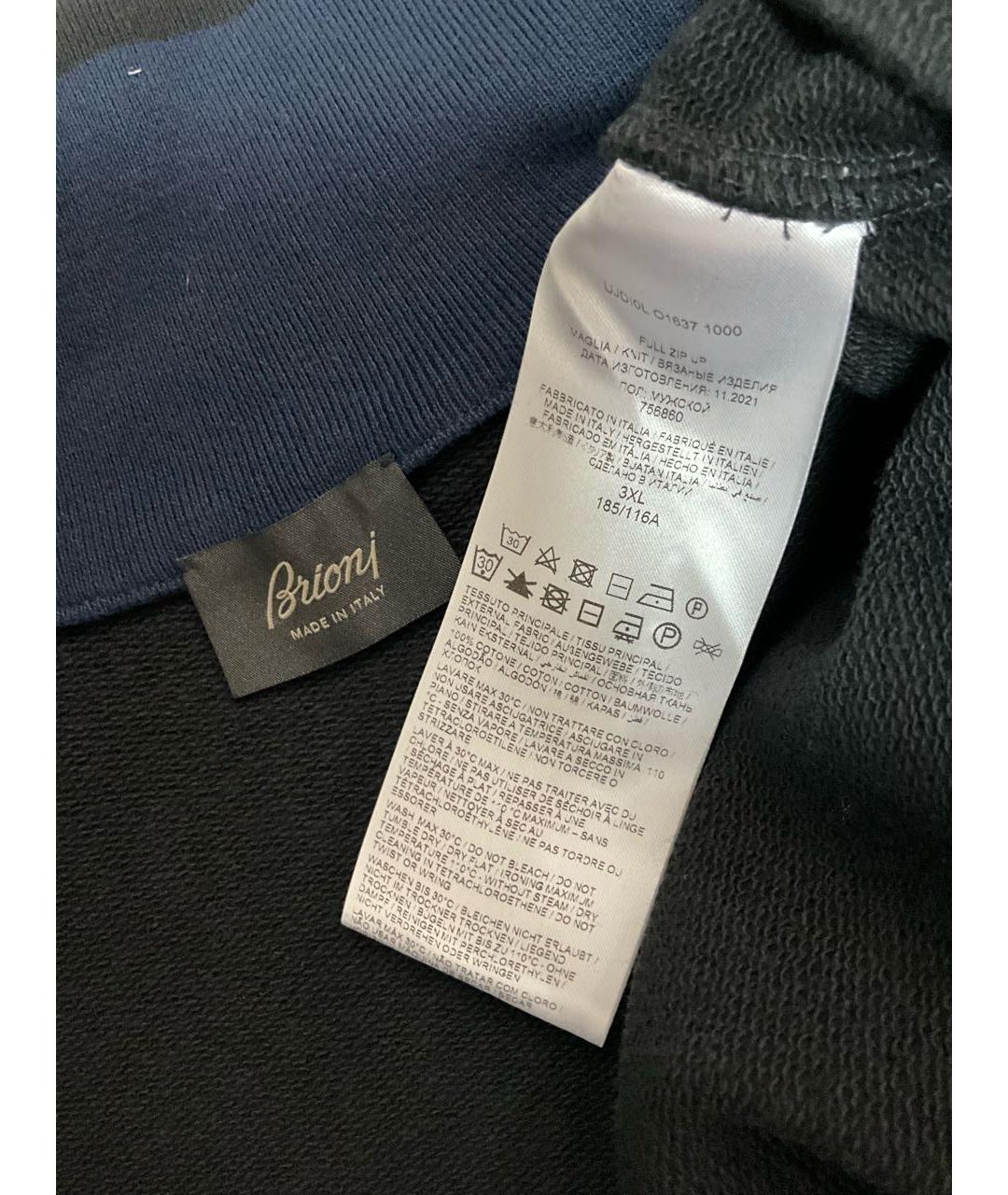 BRIONI Черный хлопковый спортивный костюм, фото 4