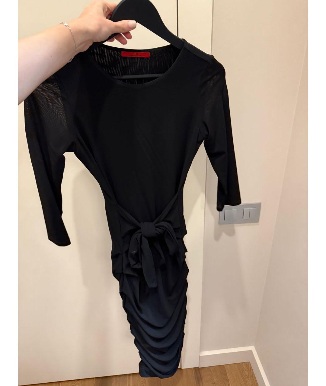 CAROLINA HERRERA Черное вискозное коктейльное платье, фото 3