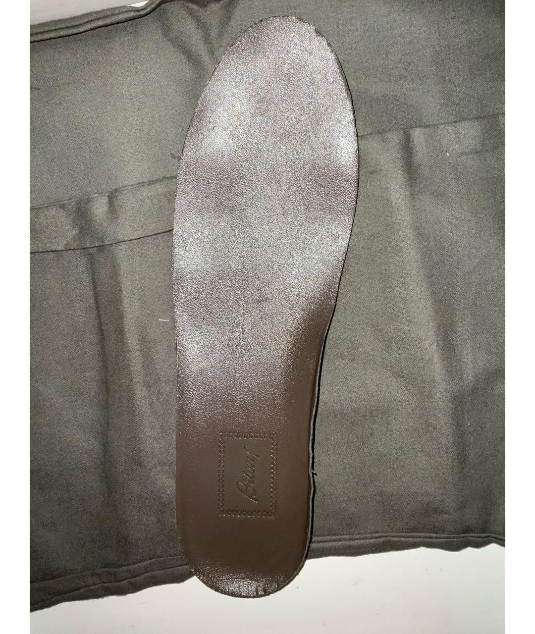 BRIONI Темно-синие текстильные высокие кроссовки / кеды, фото 5