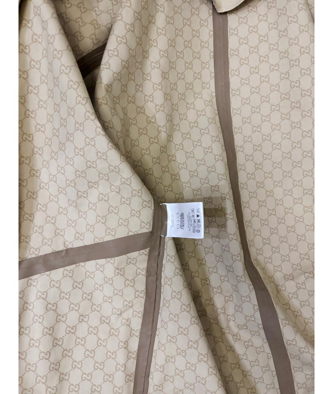 GUCCI Бежевый хлопковый тренч/плащ, фото 6