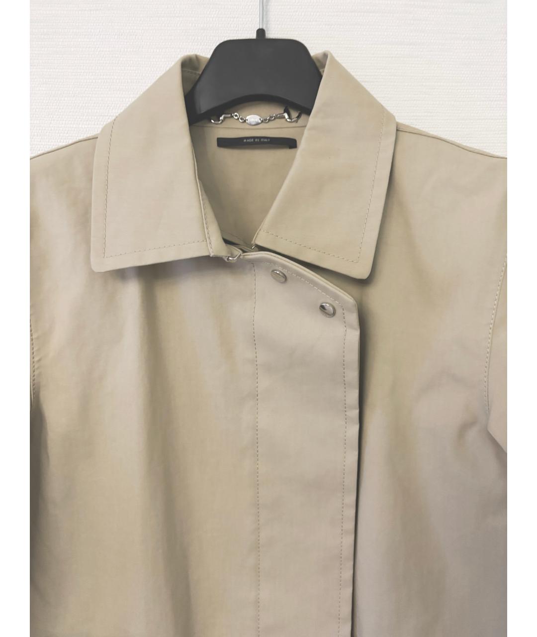 GUCCI Бежевый хлопковый тренч/плащ, фото 3