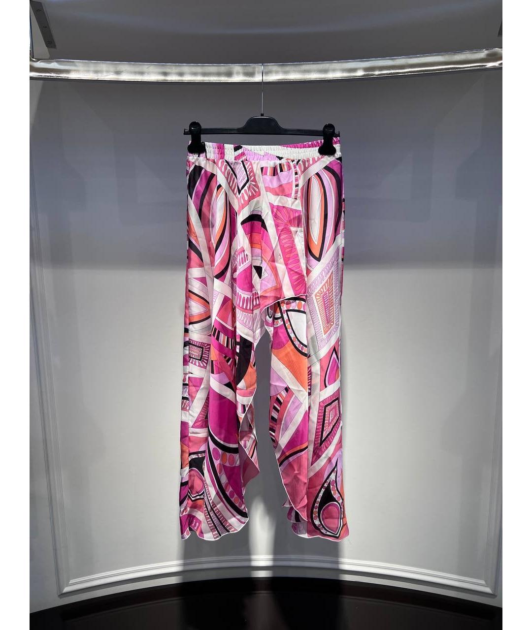 EMILIO PUCCI Розовая шелковая юбка макси, фото 3