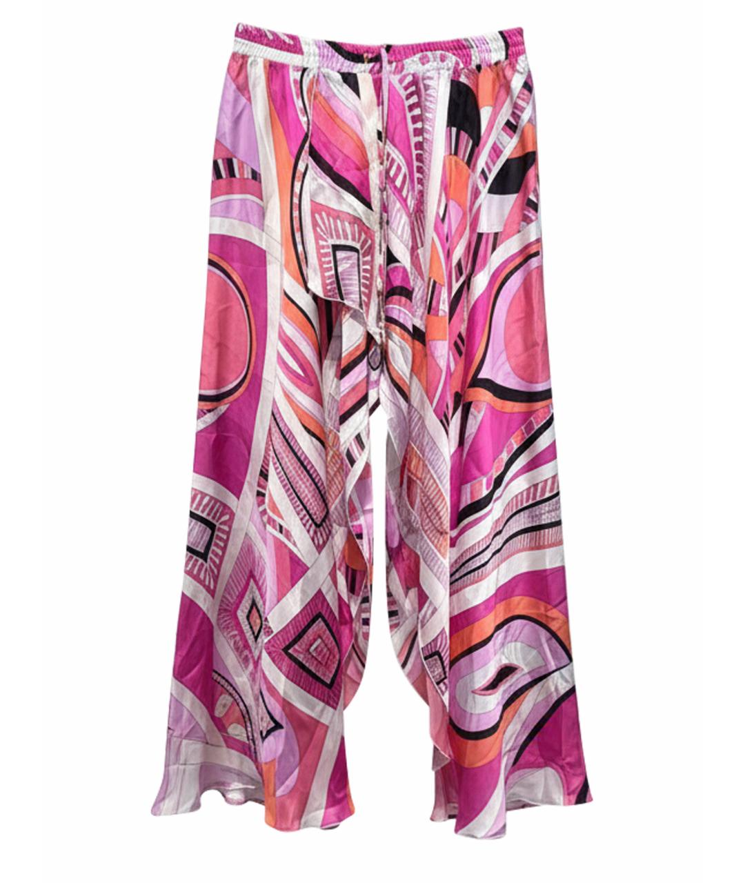 EMILIO PUCCI Розовая шелковая юбка макси, фото 1