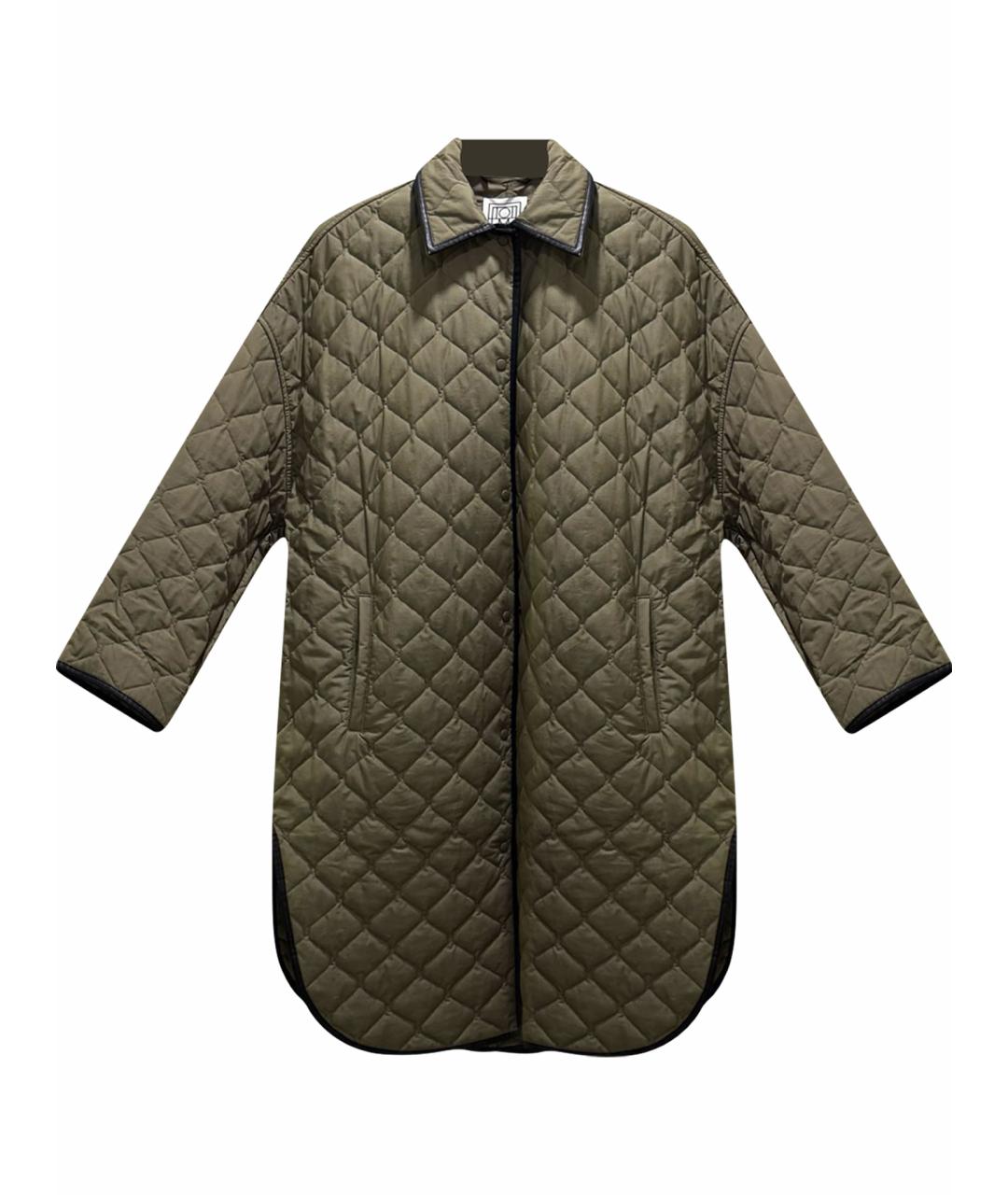 TOTEME Хаки хлопковое пальто, фото 1