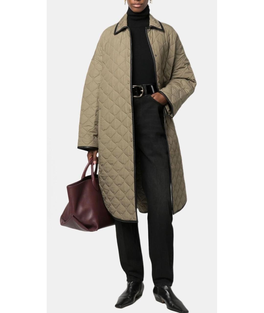 TOTEME Хаки хлопковое пальто, фото 5