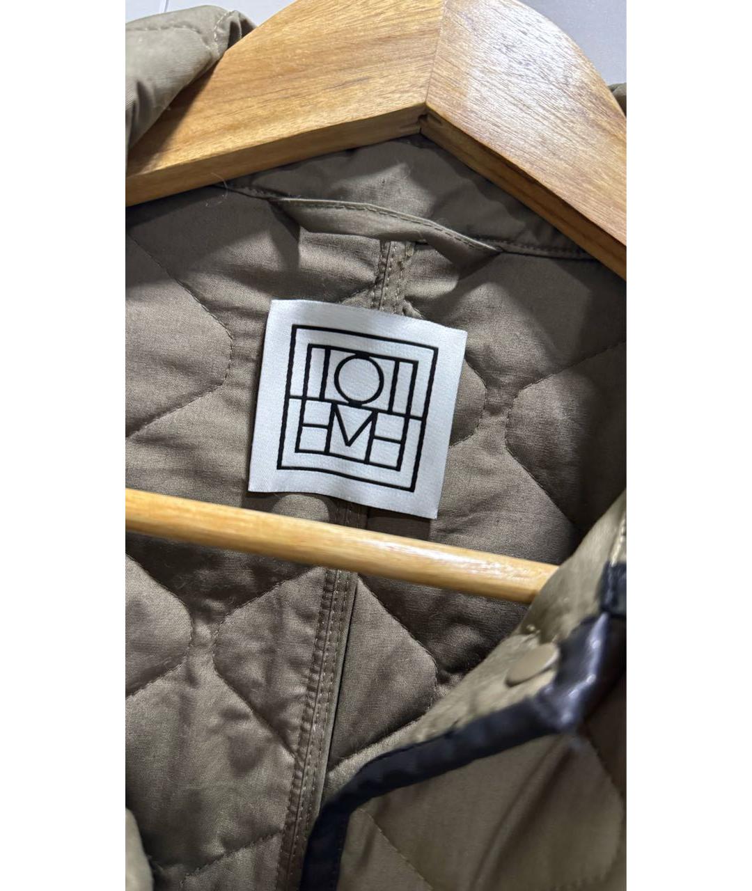 TOTEME Хаки хлопковое пальто, фото 3