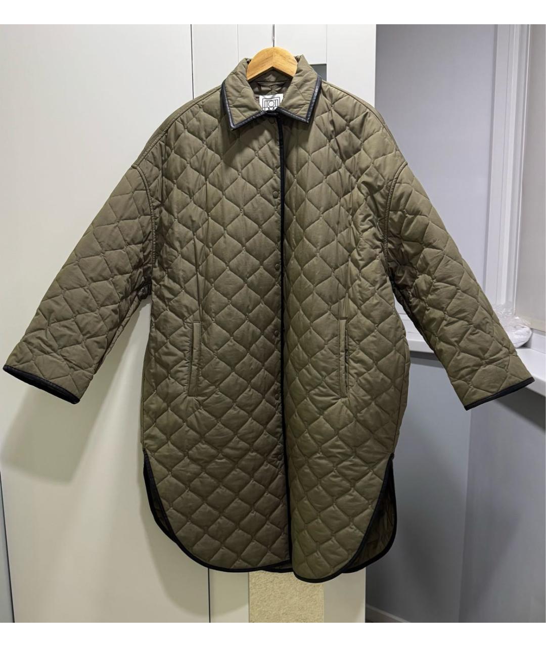 TOTEME Хаки хлопковое пальто, фото 8
