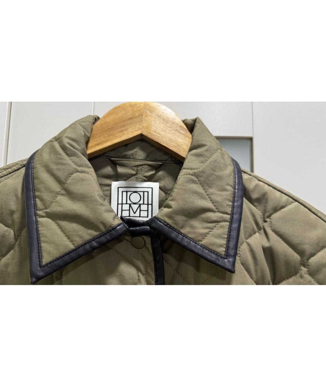 TOTEME Хаки хлопковое пальто, фото 4