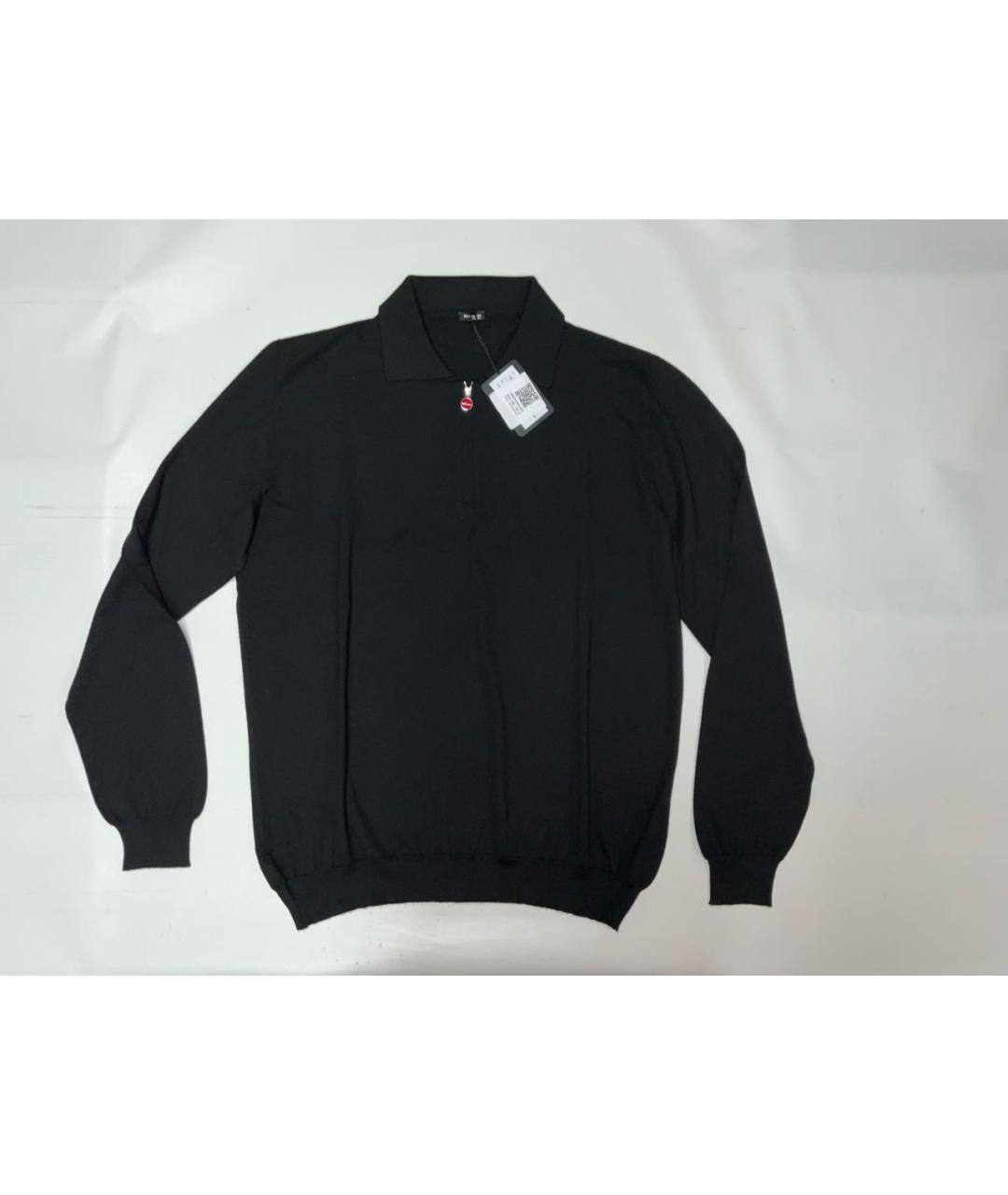 KITON Черное поло с длинным рукавом, фото 6