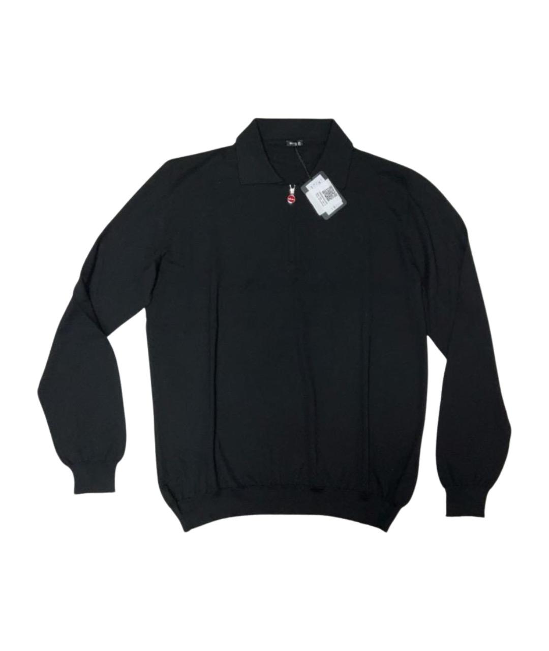 KITON Черное поло с длинным рукавом, фото 1