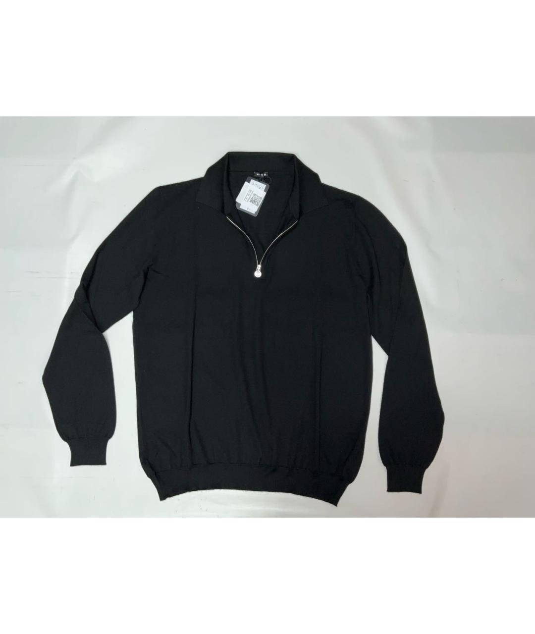 KITON Черное поло с длинным рукавом, фото 2